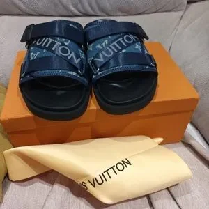 Louis Vuitton | Shoes | Louis Vuitton Honolulu Blue Denim  display picture 1